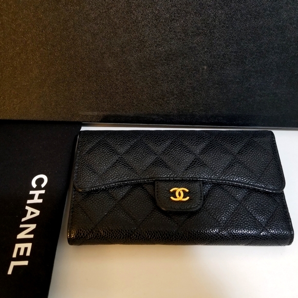 🆕️Chanel XL Caviar Flap Trifold Wallet - Picture 1 of 17